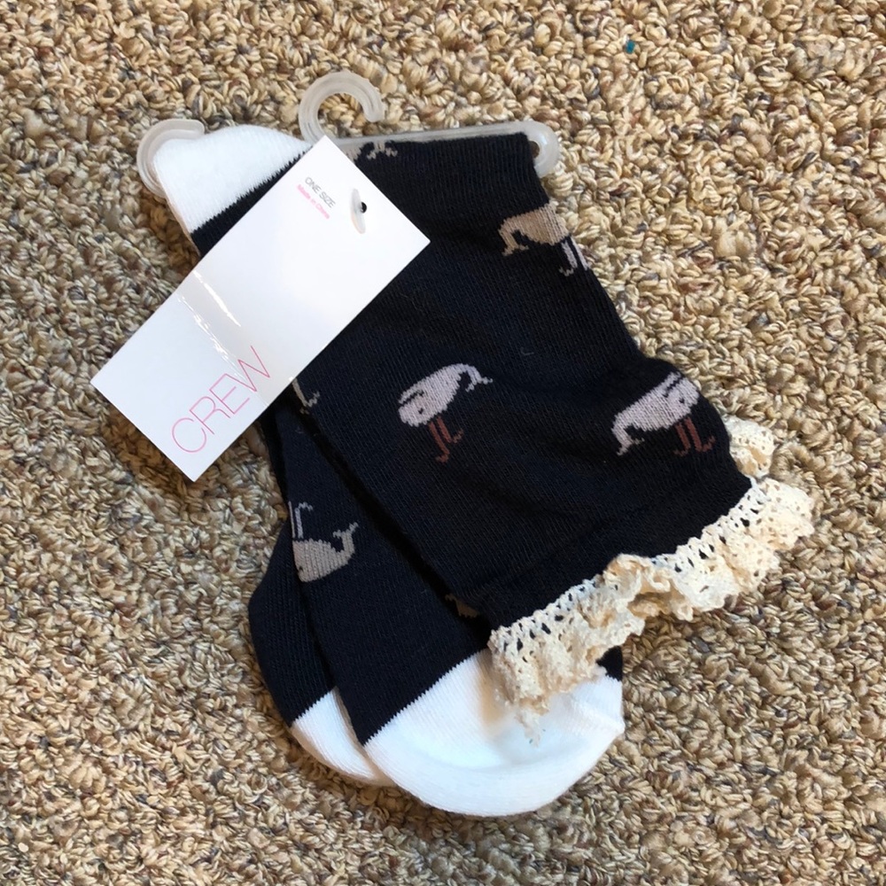 Socks with design and lace